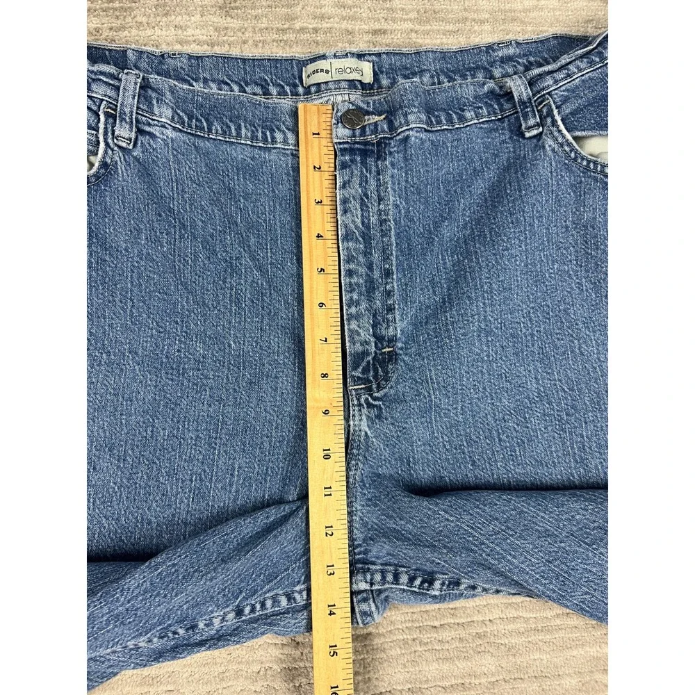 Riders by Lee Jeans Womens 26W M Blue Relaxed Fit High‎ Rise Straight Leg Denim